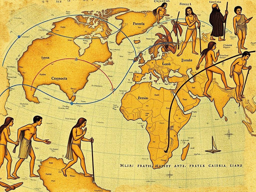 История человечества: от древности до современности. Ранние этапы: происхождение и расселение людей История человечества: от древности до современности. Ранние этапы: происхождение и расселение людей
